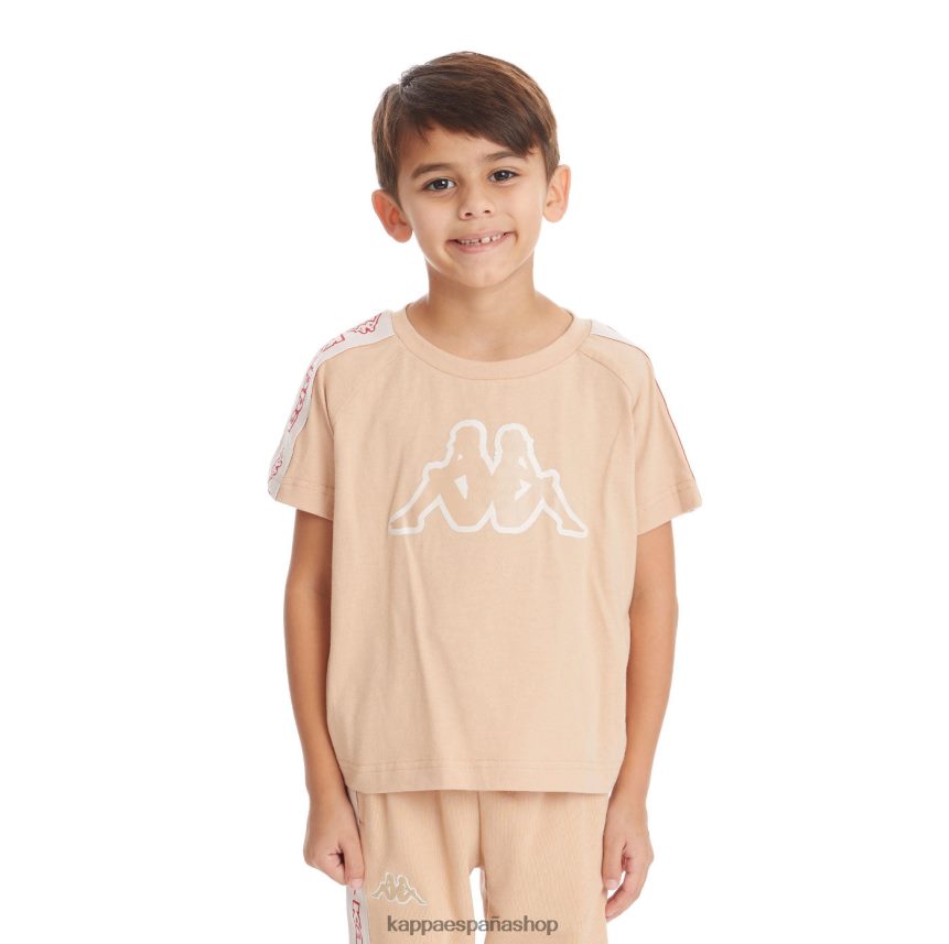 Kappa niños camiseta avirec 2 con cinta con logo para niños beige 4P8JZR738