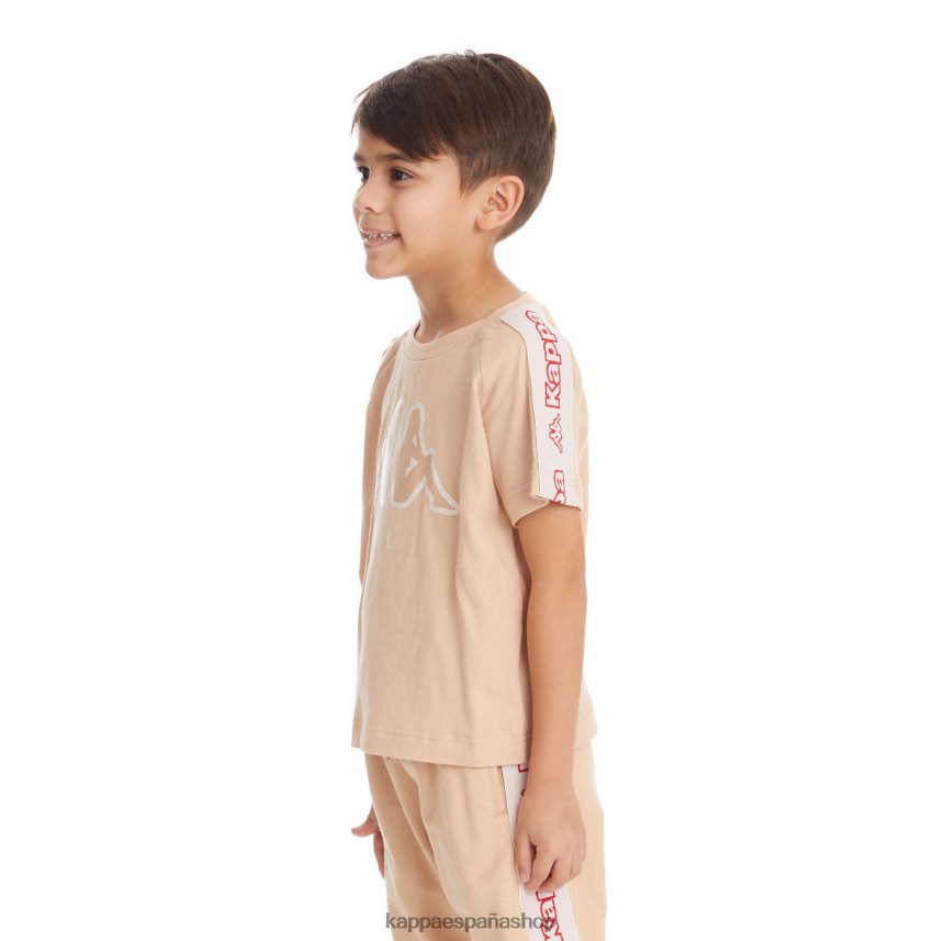 Kappa niños camiseta avirec 2 con cinta con logo para niños beige 4P8JZR738