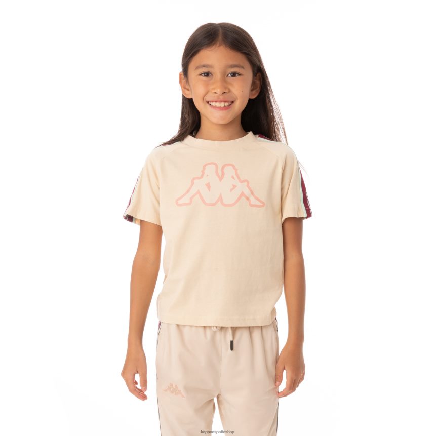 Kappa niños camiseta avirec 2 con cinta con logo para niños beige 4P8JZR770