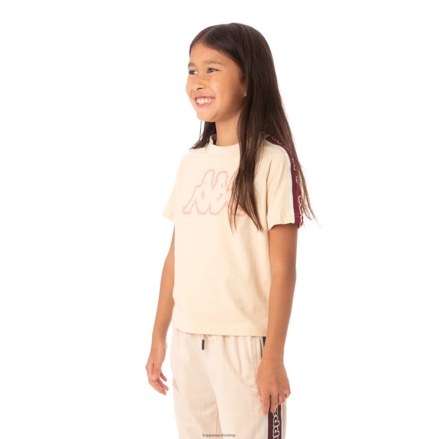 Kappa niños camiseta avirec 2 con cinta con logo para niños beige 4P8JZR770