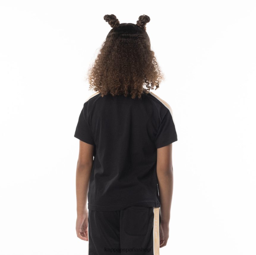 Kappa niños camiseta avirec 2 con cinta con logo para niños humo negro naranja 4P8JZR685