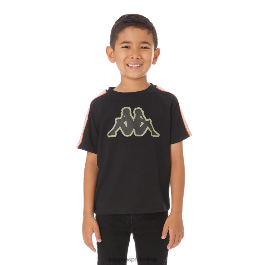 Kappa niños camiseta avirec 2 con cinta con logo para niños negro 4P8JZR771
