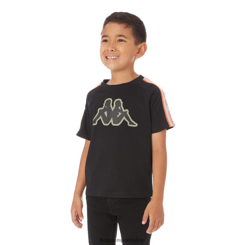 Kappa niños camiseta avirec 2 con cinta con logo para niños negro 4P8JZR771