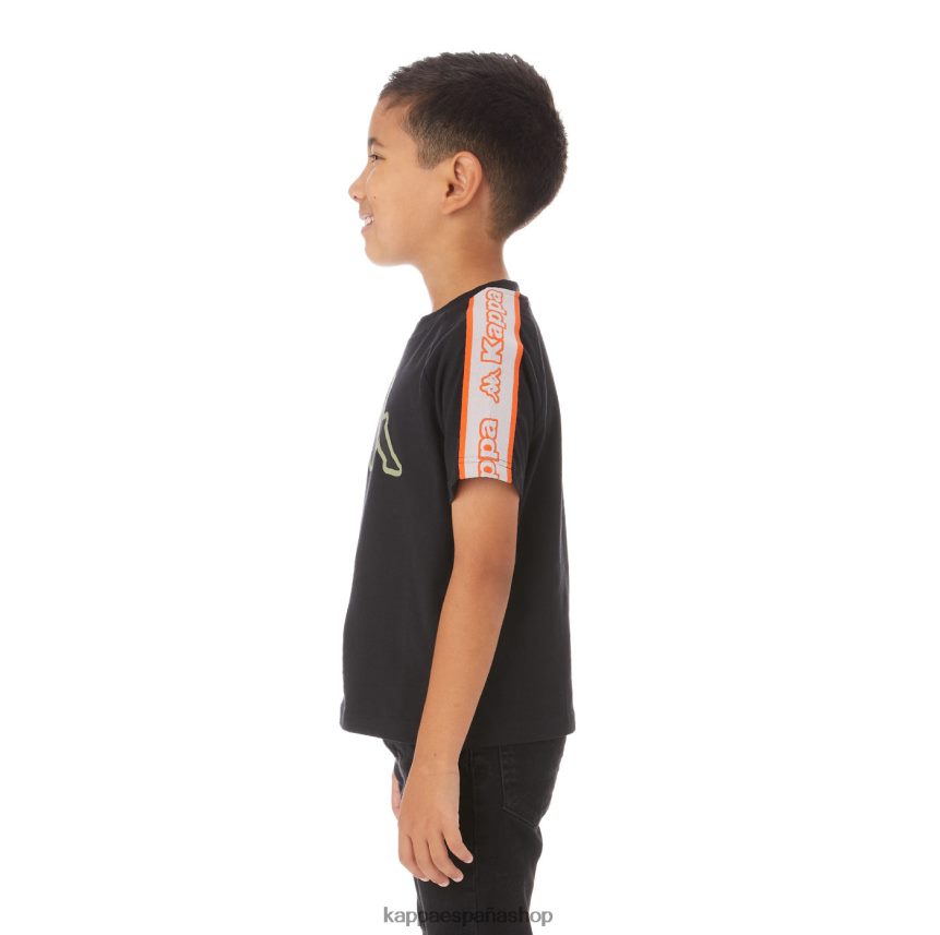 Kappa niños camiseta avirec 2 con cinta con logo para niños negro 4P8JZR771