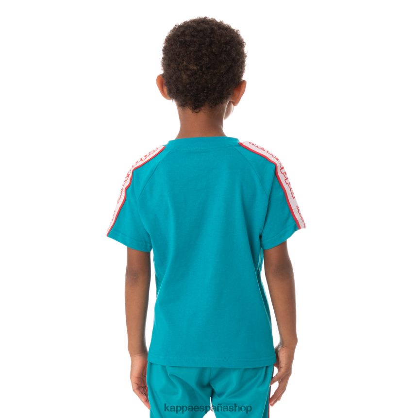 Kappa niños camiseta avirec 2 con cinta con logo para niños pavo real 4P8JZR769
