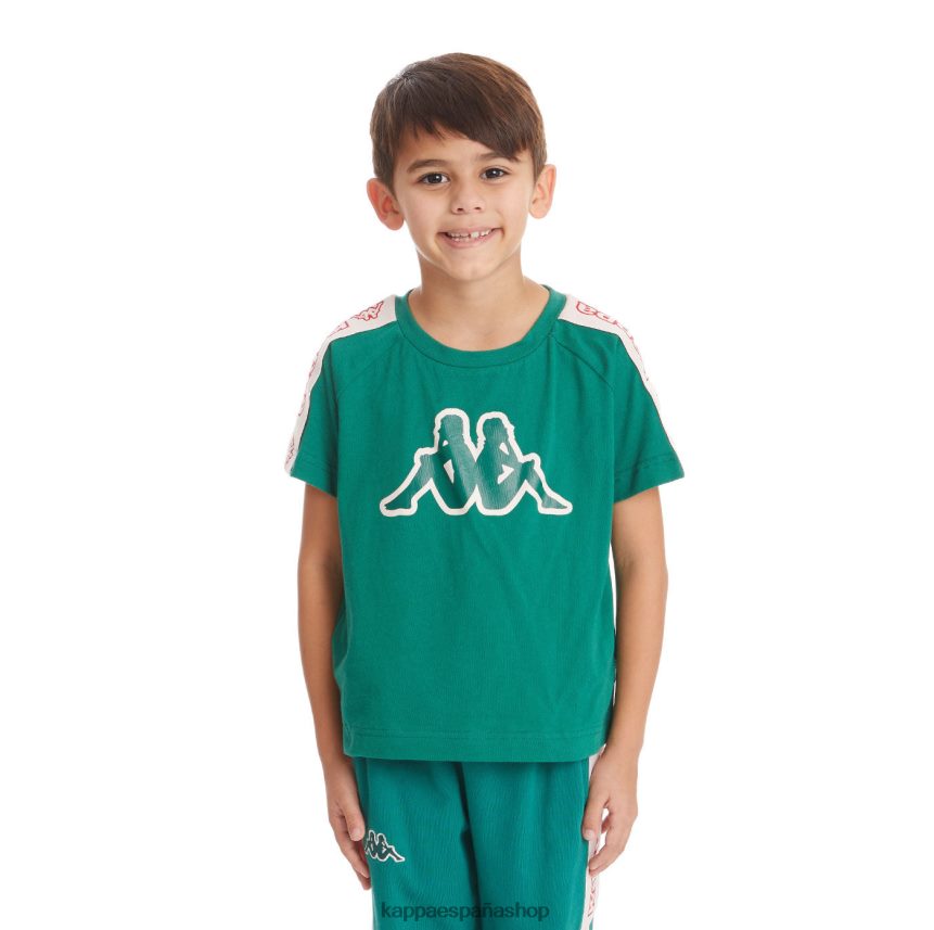 Kappa niños camiseta avirec 2 con cinta con logo para niños verde oscuro 4P8JZR751
