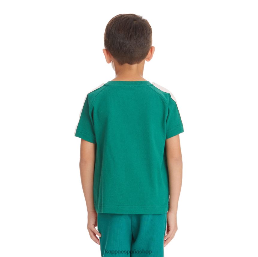 Kappa niños camiseta avirec 2 con cinta con logo para niños verde oscuro 4P8JZR751