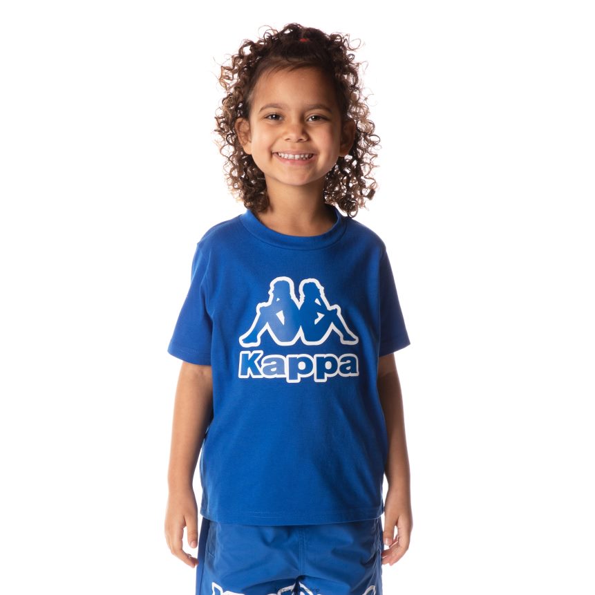Kappa niños camiseta bant con cinta del logo para niños azul 4P8JZR710