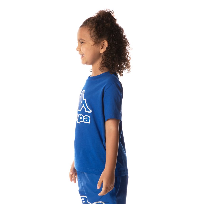 Kappa niños camiseta bant con cinta del logo para niños azul 4P8JZR710