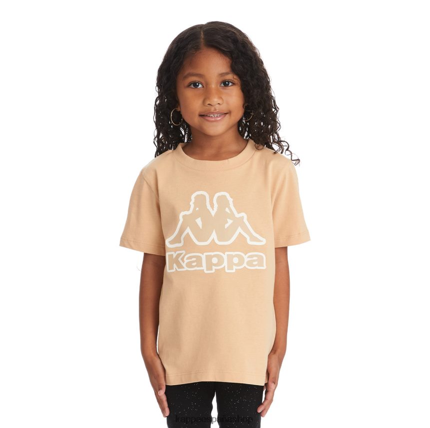 Kappa niños camiseta bant con cinta del logo para niños beige 4P8JZR736