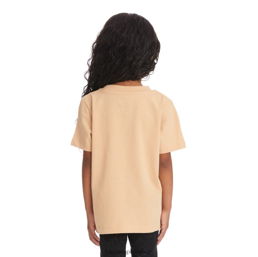 Kappa niños camiseta bant con cinta del logo para niños beige 4P8JZR736