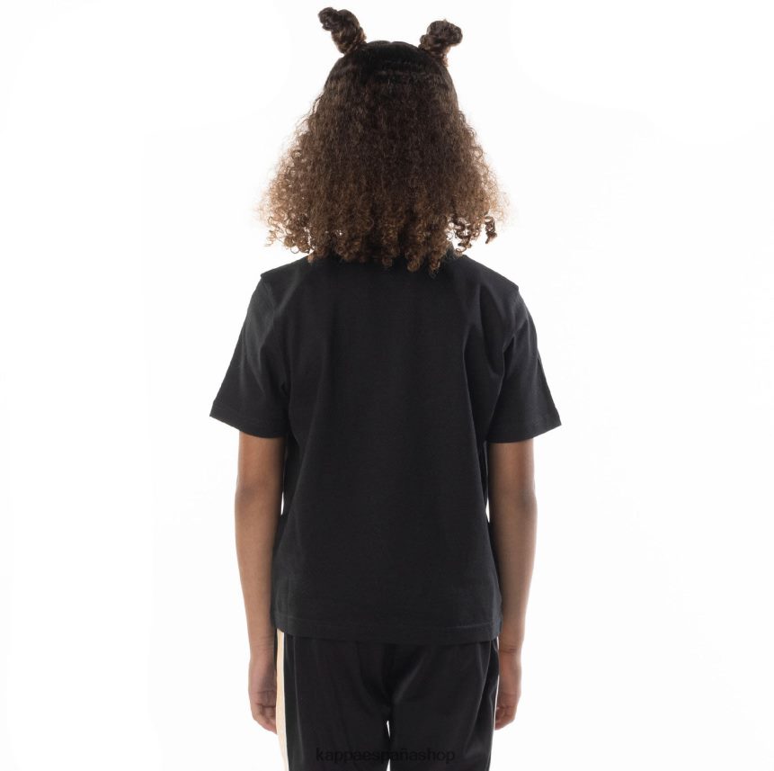 Kappa niños camiseta bant con cinta del logo para niños humo negro naranja 4P8JZR676