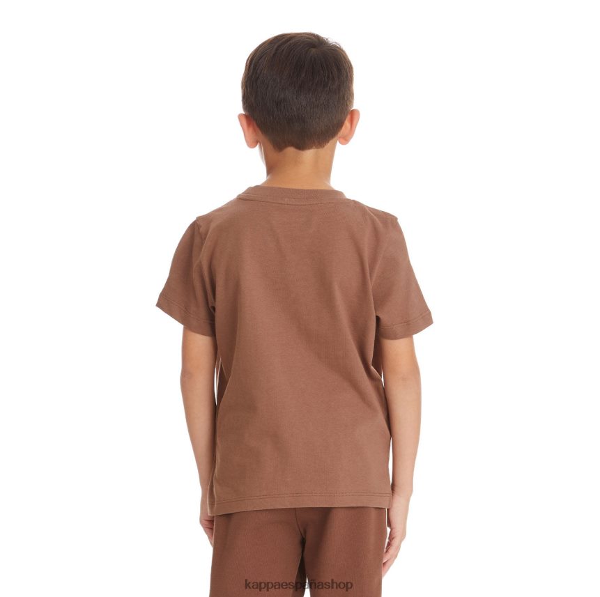 Kappa niños camiseta bant con cinta del logo para niños marrón 4P8JZR735