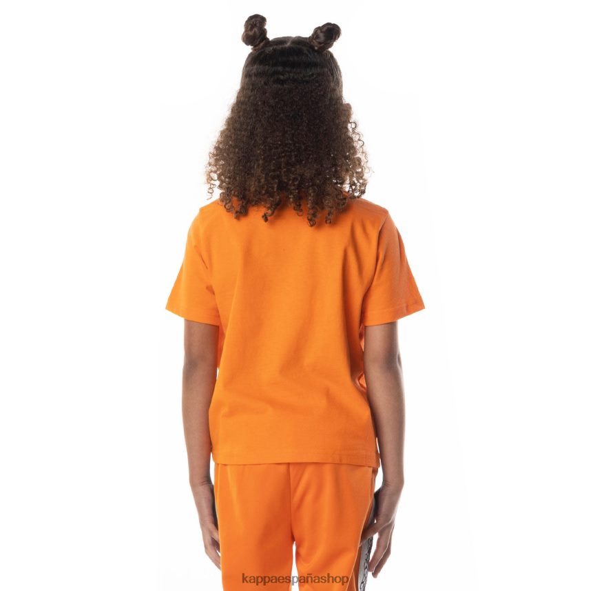Kappa niños camiseta bant con cinta del logo para niños naranja 4P8JZR709