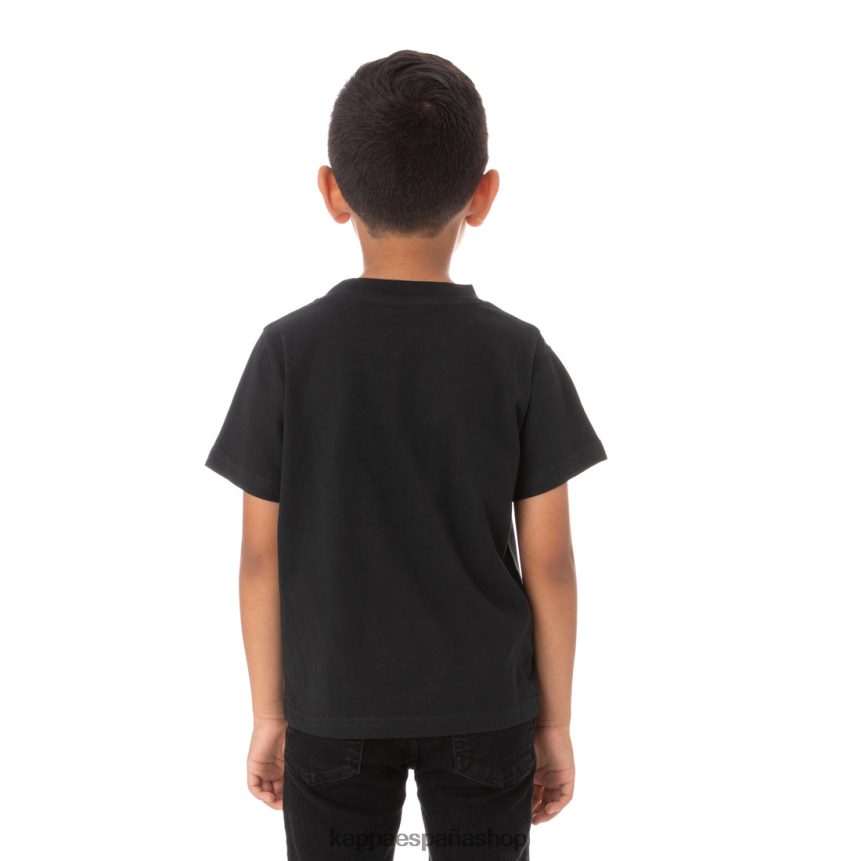 Kappa niños camiseta bant con cinta del logo para niños negro 4P8JZR768