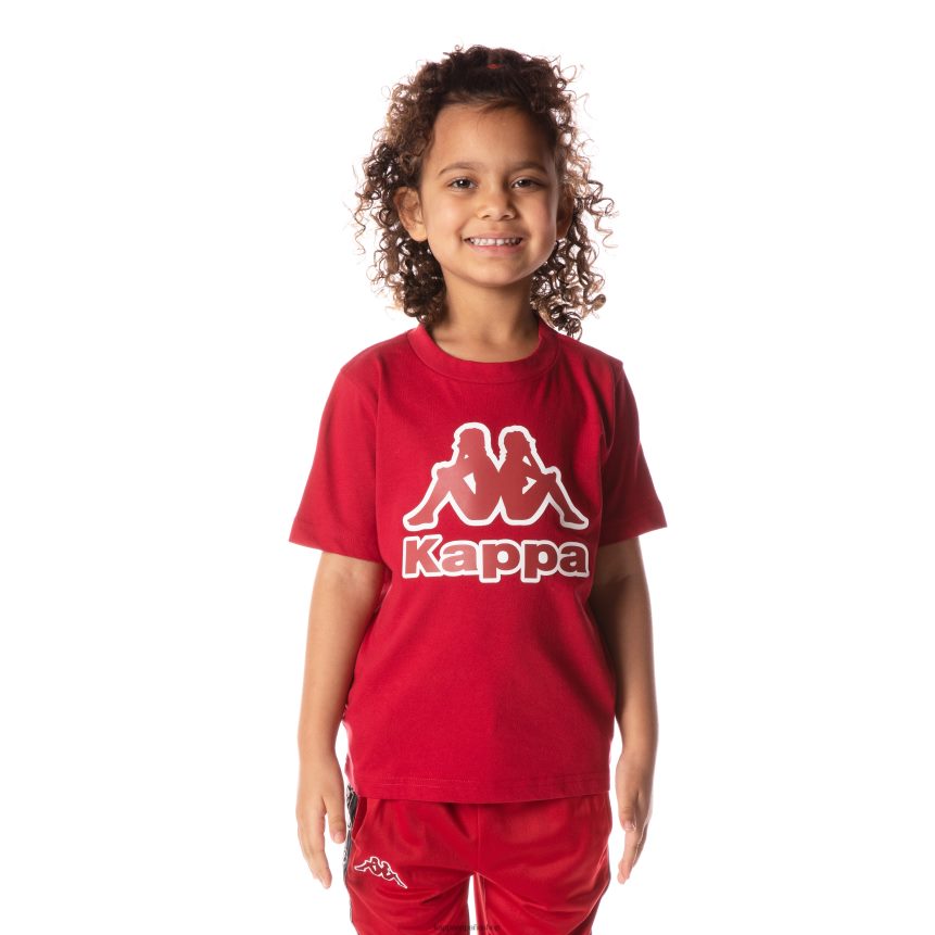Kappa niños camiseta bant con cinta del logo para niños rojo 4P8JZR711