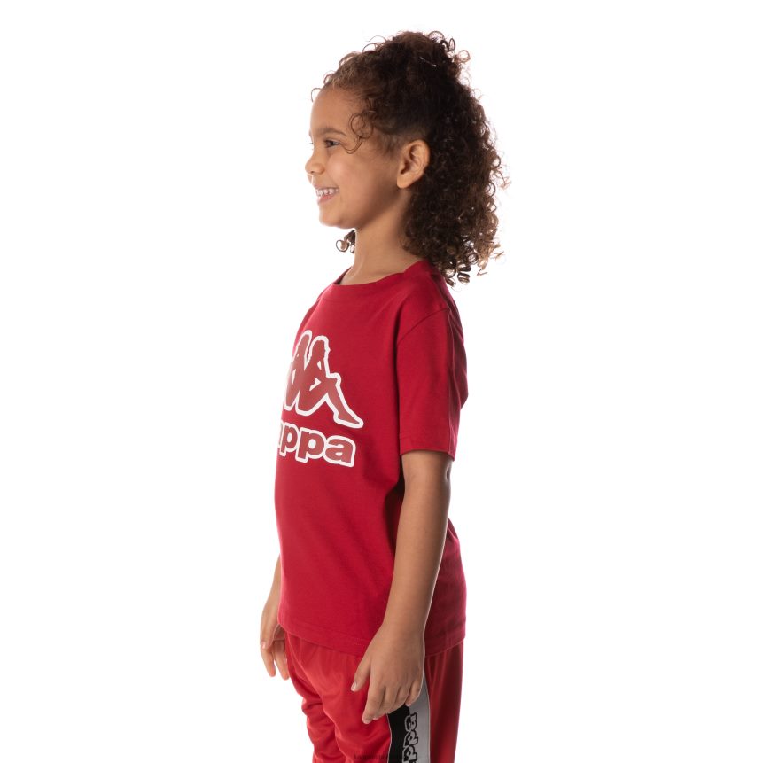 Kappa niños camiseta bant con cinta del logo para niños rojo 4P8JZR711