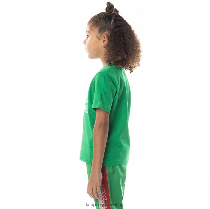 Kappa niños camiseta bant con cinta del logo para niños verde 4P8JZR708