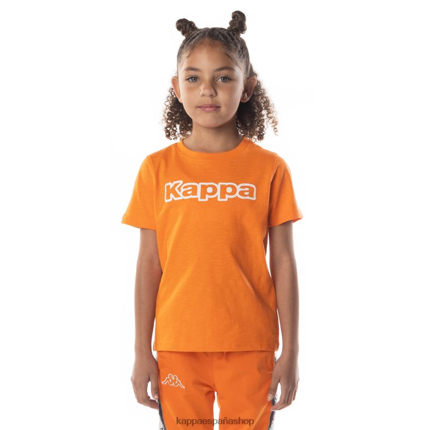 Kappa niños camiseta con logo cabal naranja 4P8JZR705