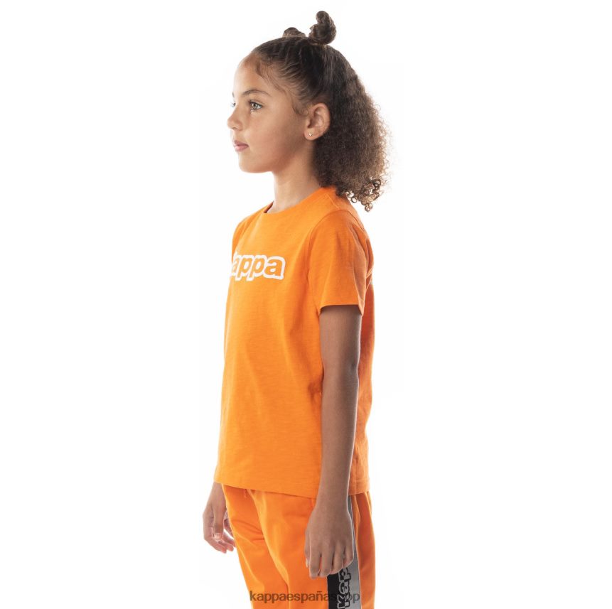 Kappa niños camiseta con logo cabal naranja 4P8JZR705