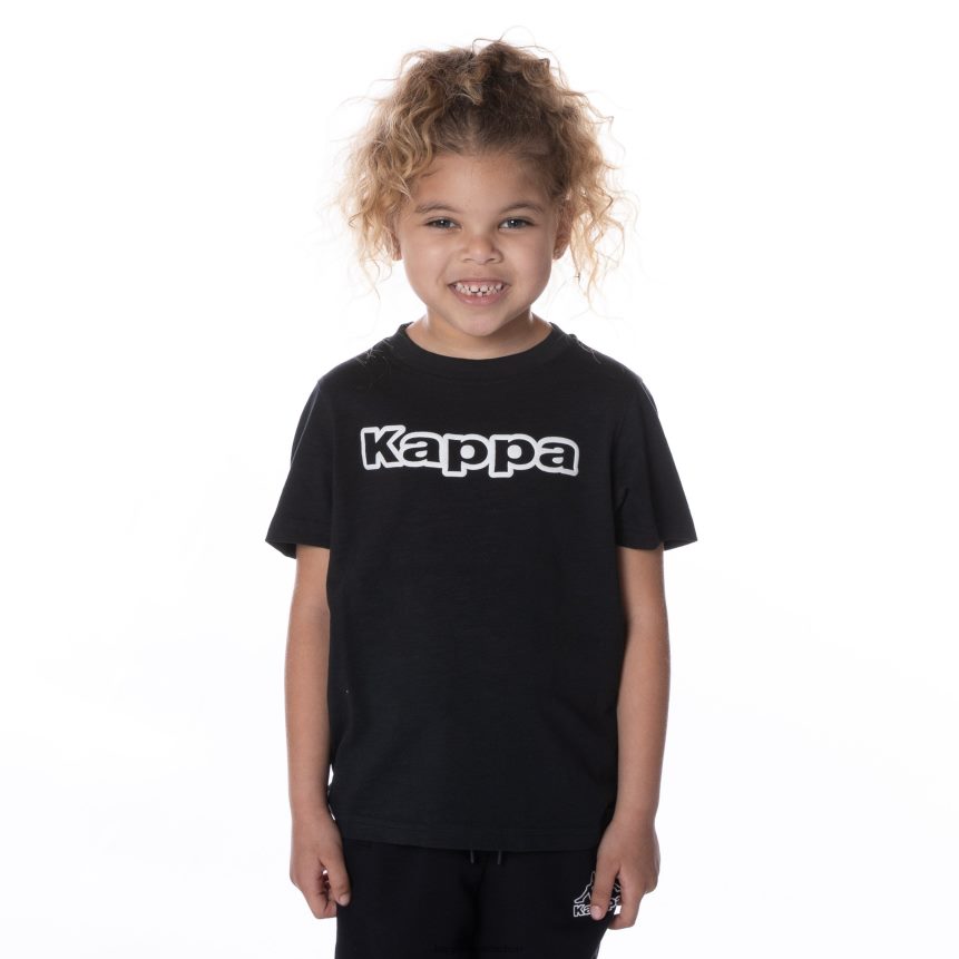 Kappa niños camiseta con logo cabal para niños humo negro 4P8JZR655