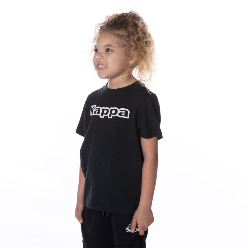 Kappa niños camiseta con logo cabal para niños humo negro 4P8JZR655