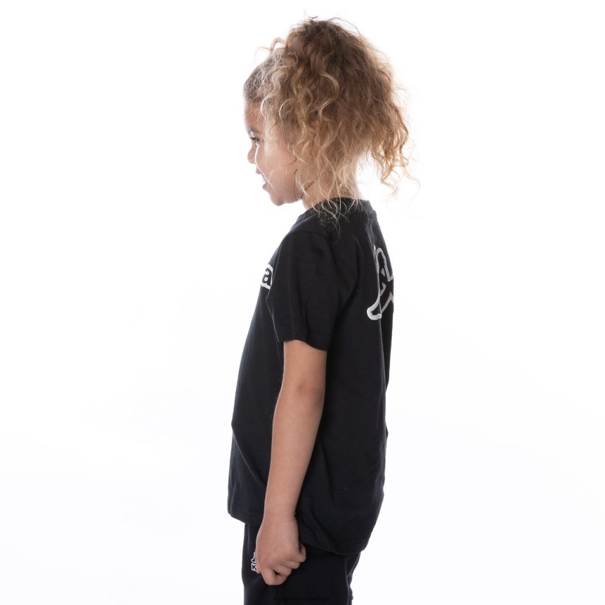 Kappa niños camiseta con logo cabal para niños humo negro 4P8JZR655