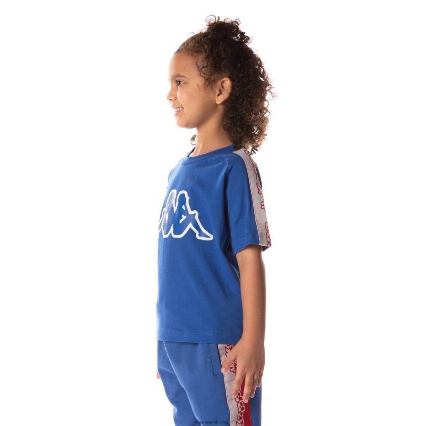 Kappa niños camiseta davirec con cinta del logo azul 4P8JZR714