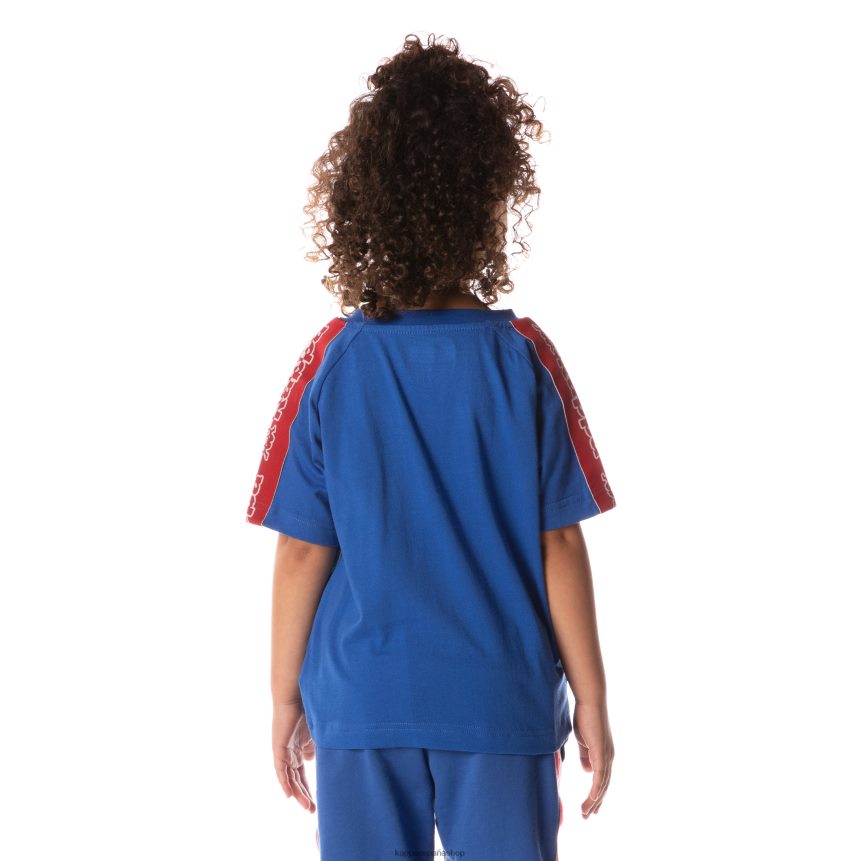 Kappa niños camiseta davirec con cinta del logo azul 4P8JZR714