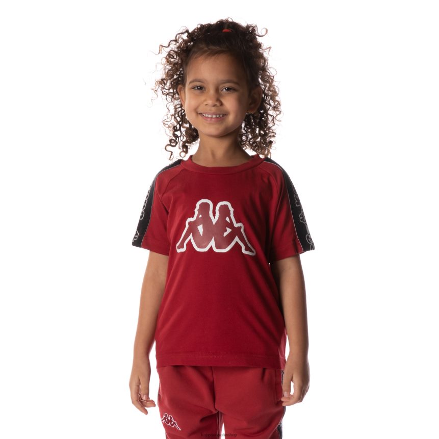 Kappa niños camiseta davirec con cinta del logo rojo 4P8JZR715