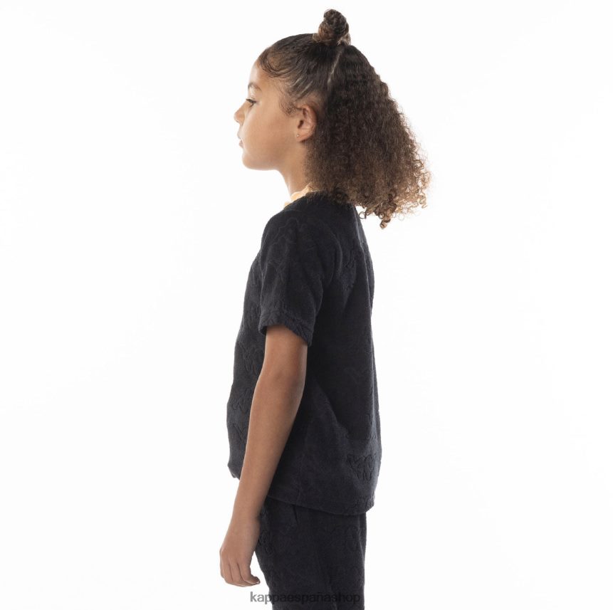 Kappa niños camiseta efro con cinta del logo para niños humo negro naranja 4P8JZR674