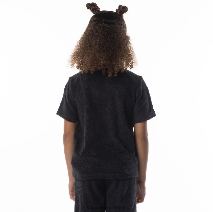 Kappa niños camiseta efro con cinta del logo para niños humo negro naranja 4P8JZR674