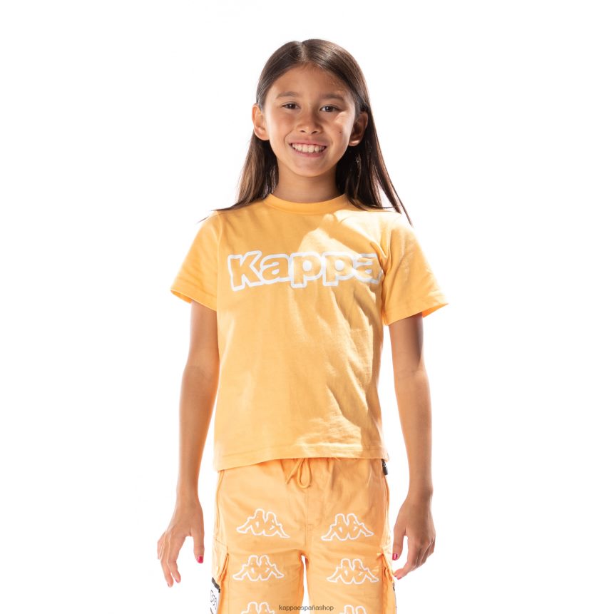 Kappa niños camiseta erco con cinta del logo para niños naranja claro 4P8JZR680