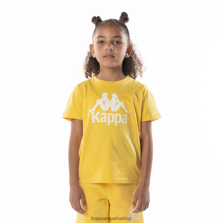 Kappa niños camiseta esstesi auténtica para niños arena amarilla 4P8JZR691