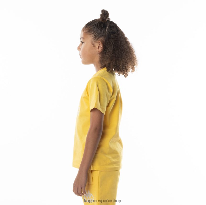 Kappa niños camiseta esstesi auténtica para niños arena amarilla 4P8JZR691