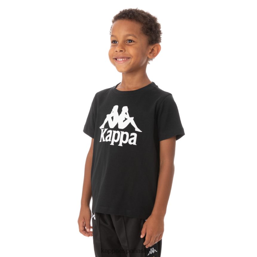 Kappa niños camiseta estessi niños auténtica humo negro 4P8JZR763