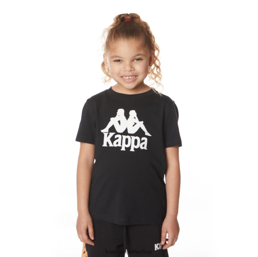 Kappa niños camiseta estessi niños auténtica negro azabache 4P8JZR651