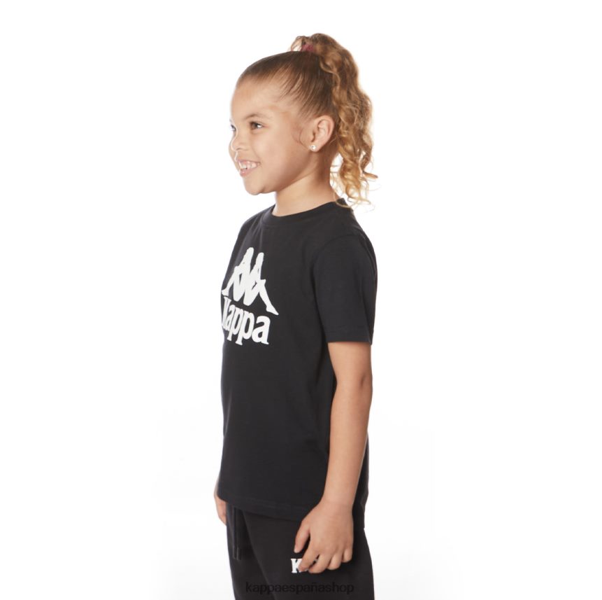 Kappa niños camiseta estessi niños auténtica negro azabache 4P8JZR651