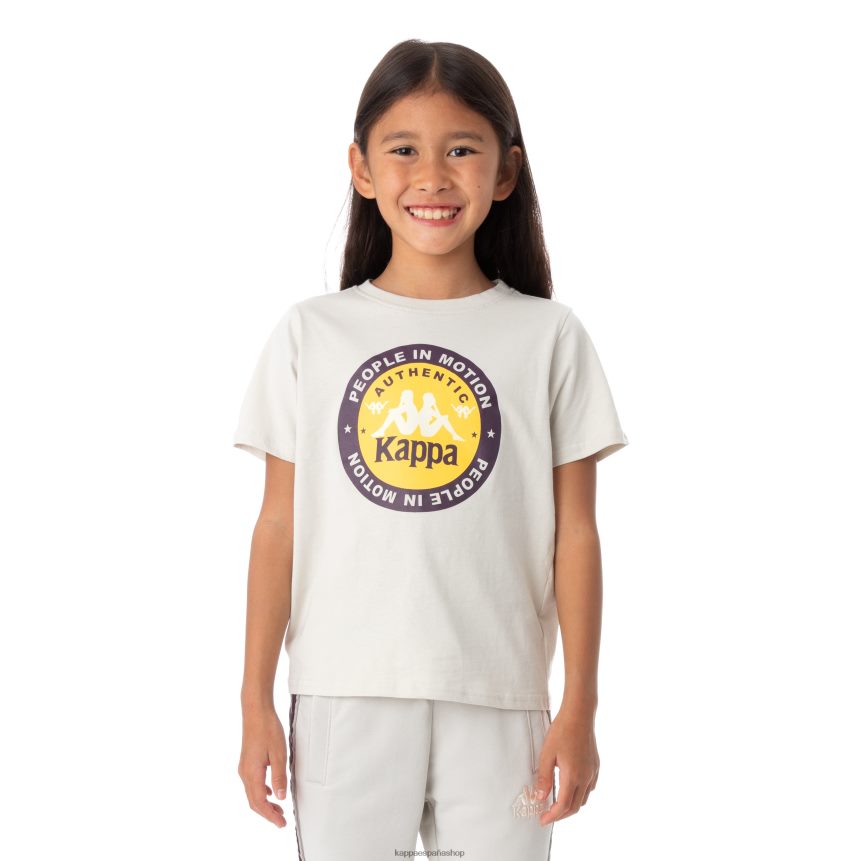 Kappa niños camiseta franker autentica niños gris plata 4P8JZR780