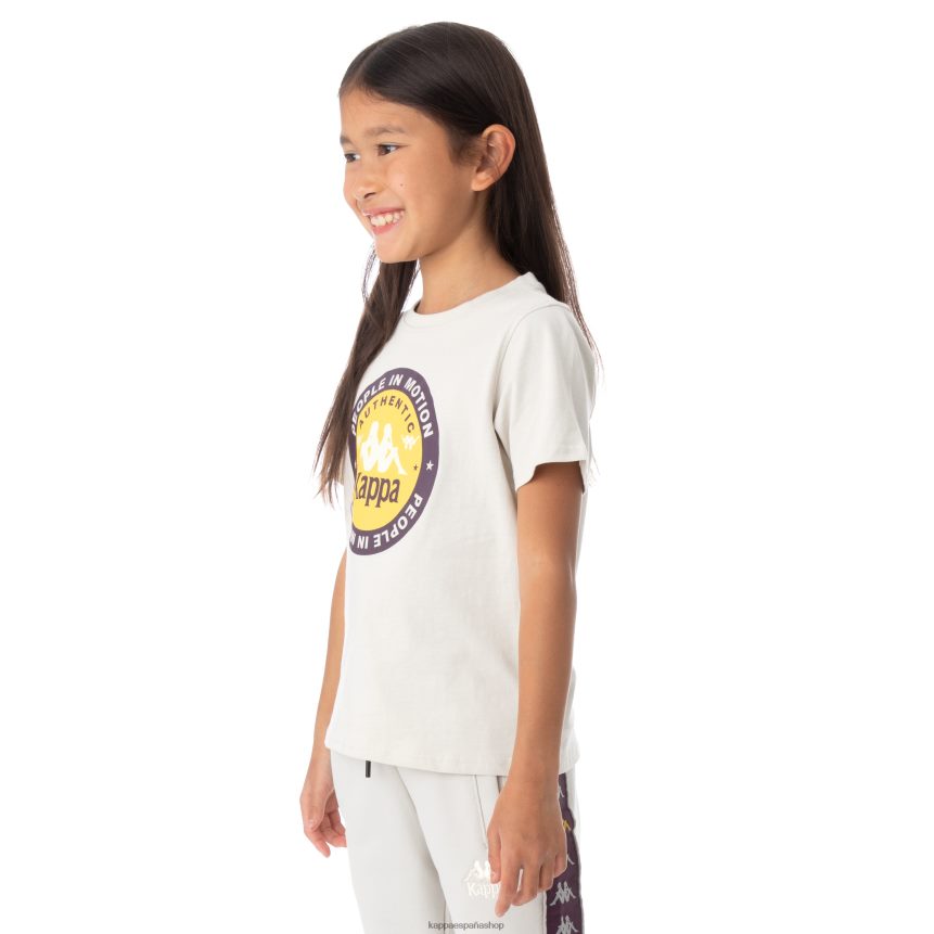Kappa niños camiseta franker autentica niños gris plata 4P8JZR780