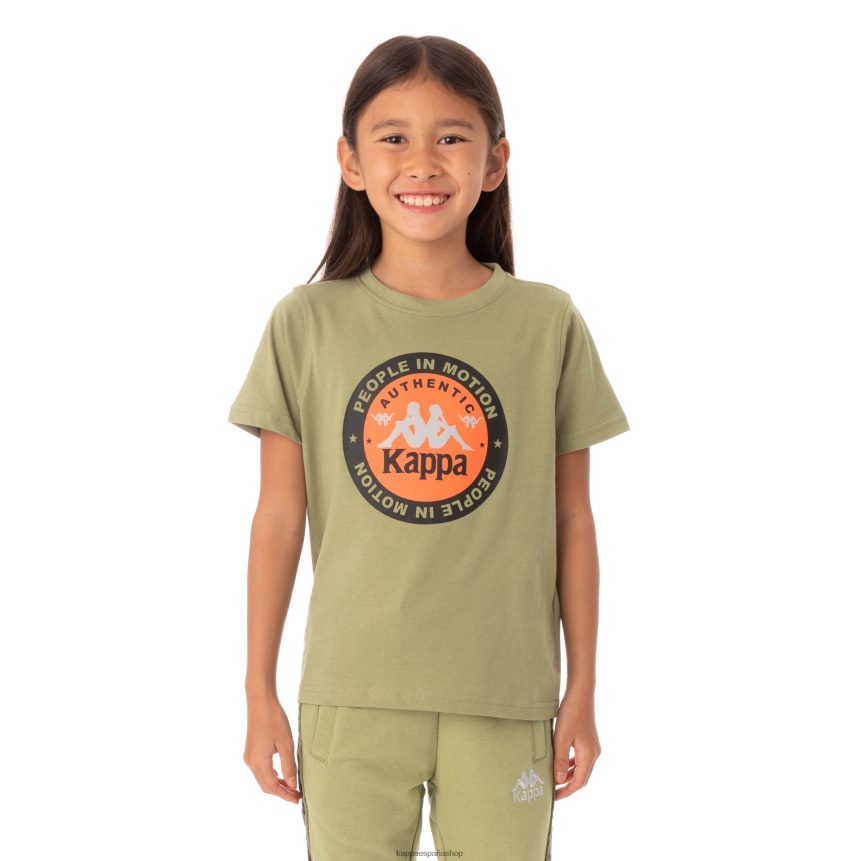 Kappa niños camiseta franker autentica niños salvia verde 4P8JZR772