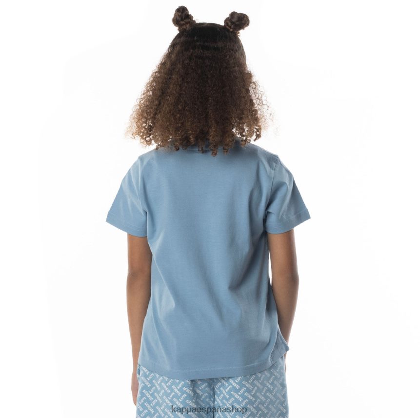 Kappa niños camiseta grafía auténtica para niños arena azul claro 4P8JZR686