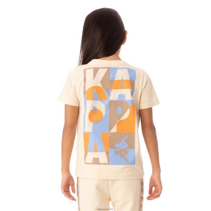 Kappa niños camiseta molongio auténtica para niños beige 4P8JZR781