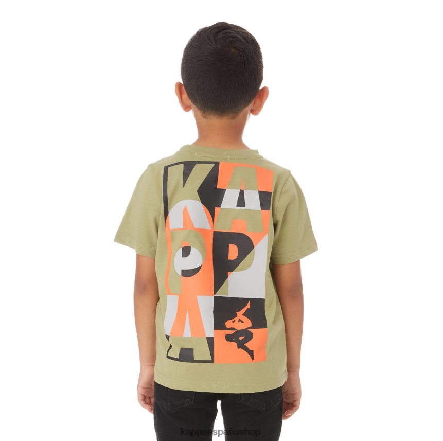 Kappa niños camiseta molongio auténtica para niños salvia verde 4P8JZR774