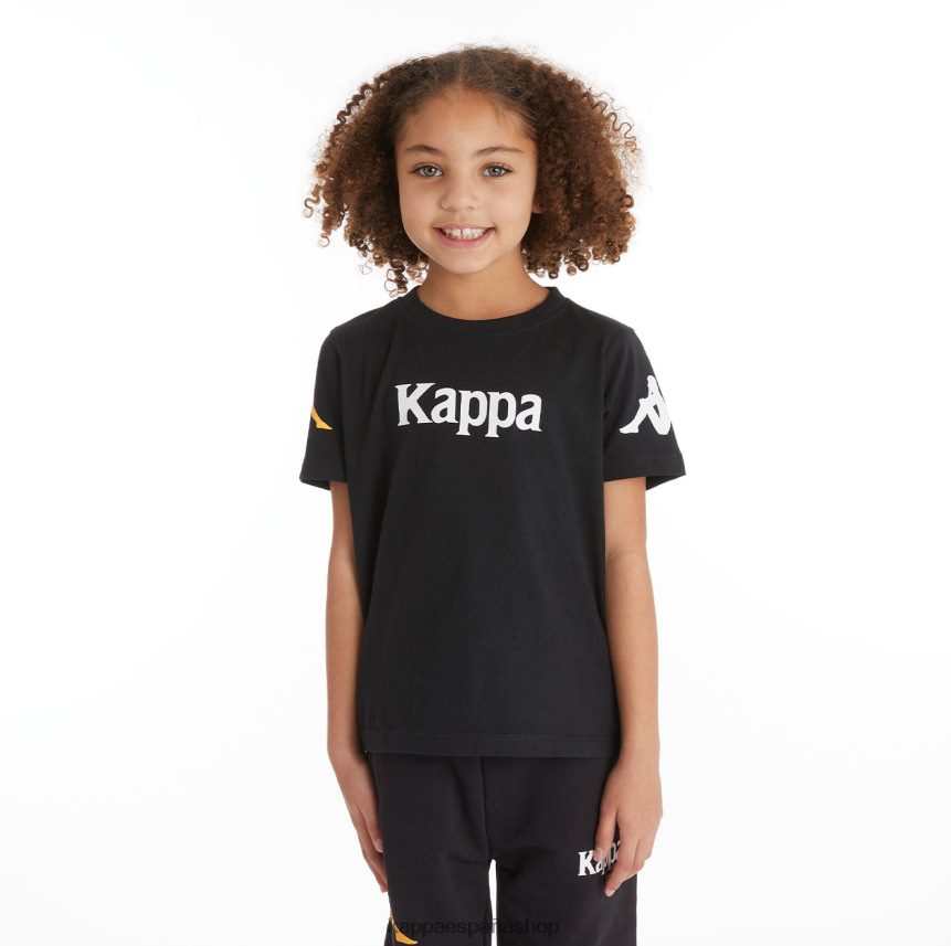 Kappa niños camiseta paroo auténtica para niños humo negro 4P8JZR726
