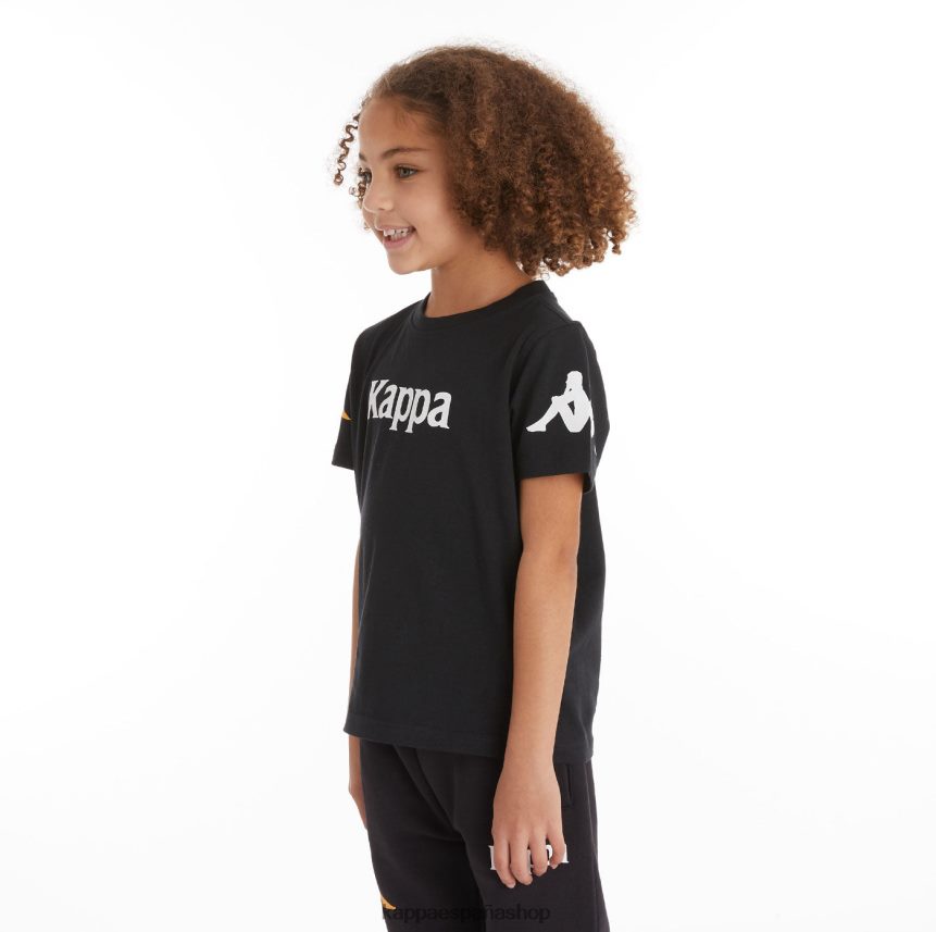 Kappa niños camiseta paroo auténtica para niños humo negro 4P8JZR726