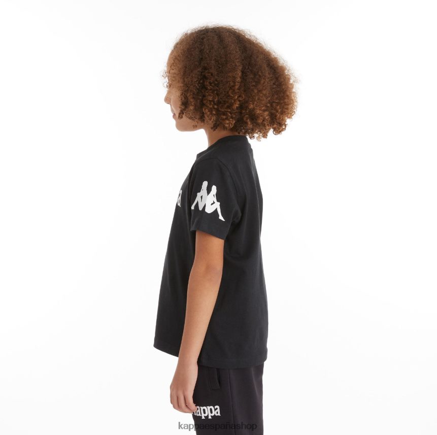 Kappa niños camiseta paroo auténtica para niños humo negro 4P8JZR726