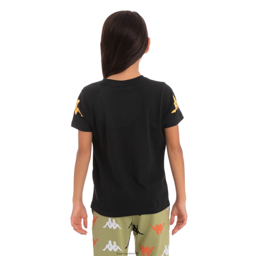 Kappa niños camiseta paroo auténtica para niños humo negro 4P8JZR758