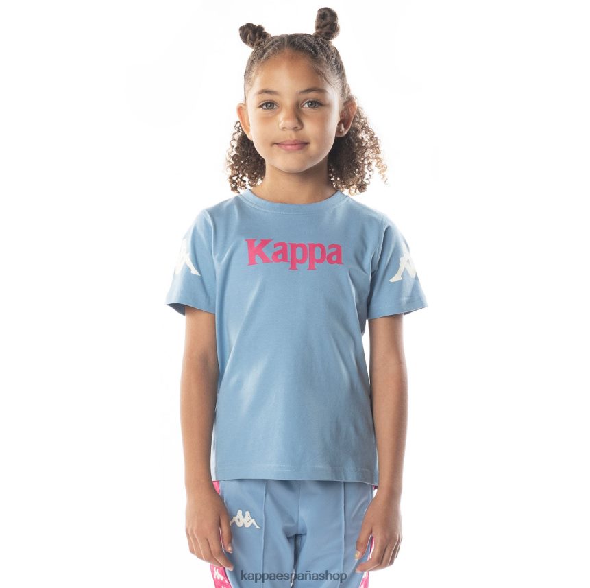 Kappa niños camiseta paroo auténtica para niños rosa azul claro 4P8JZR688