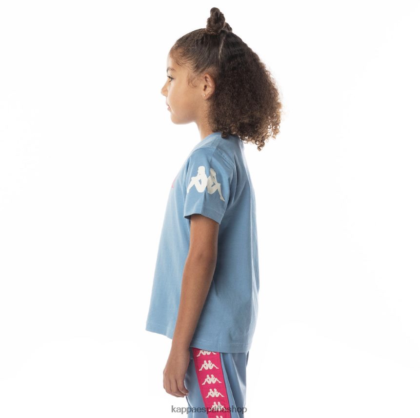 Kappa niños camiseta paroo auténtica para niños rosa azul claro 4P8JZR688